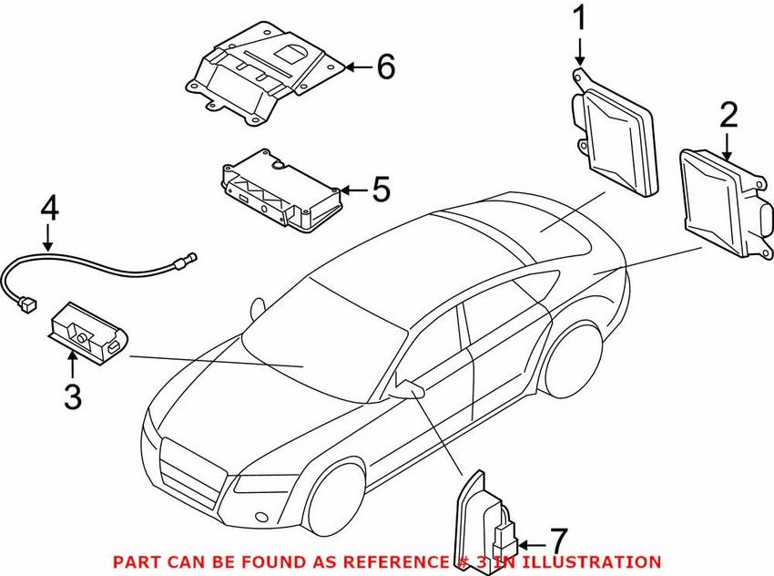 Audi Lane Departure System Camera 4H0907217F